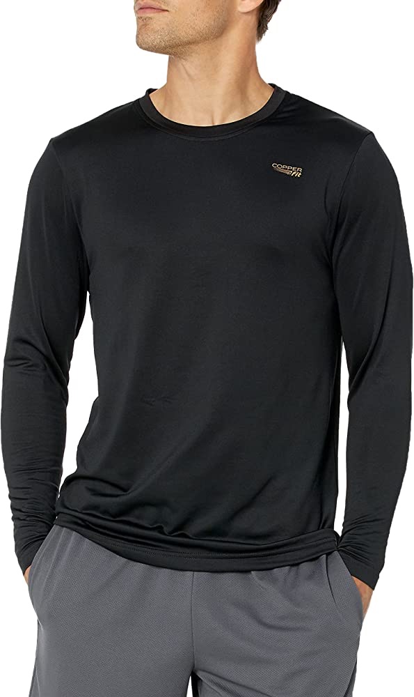 Amazon.com: Copper Fit Men's Long Sleeve Thermal Shirt, Black, Small : Clothing, Shoes & Jewelry