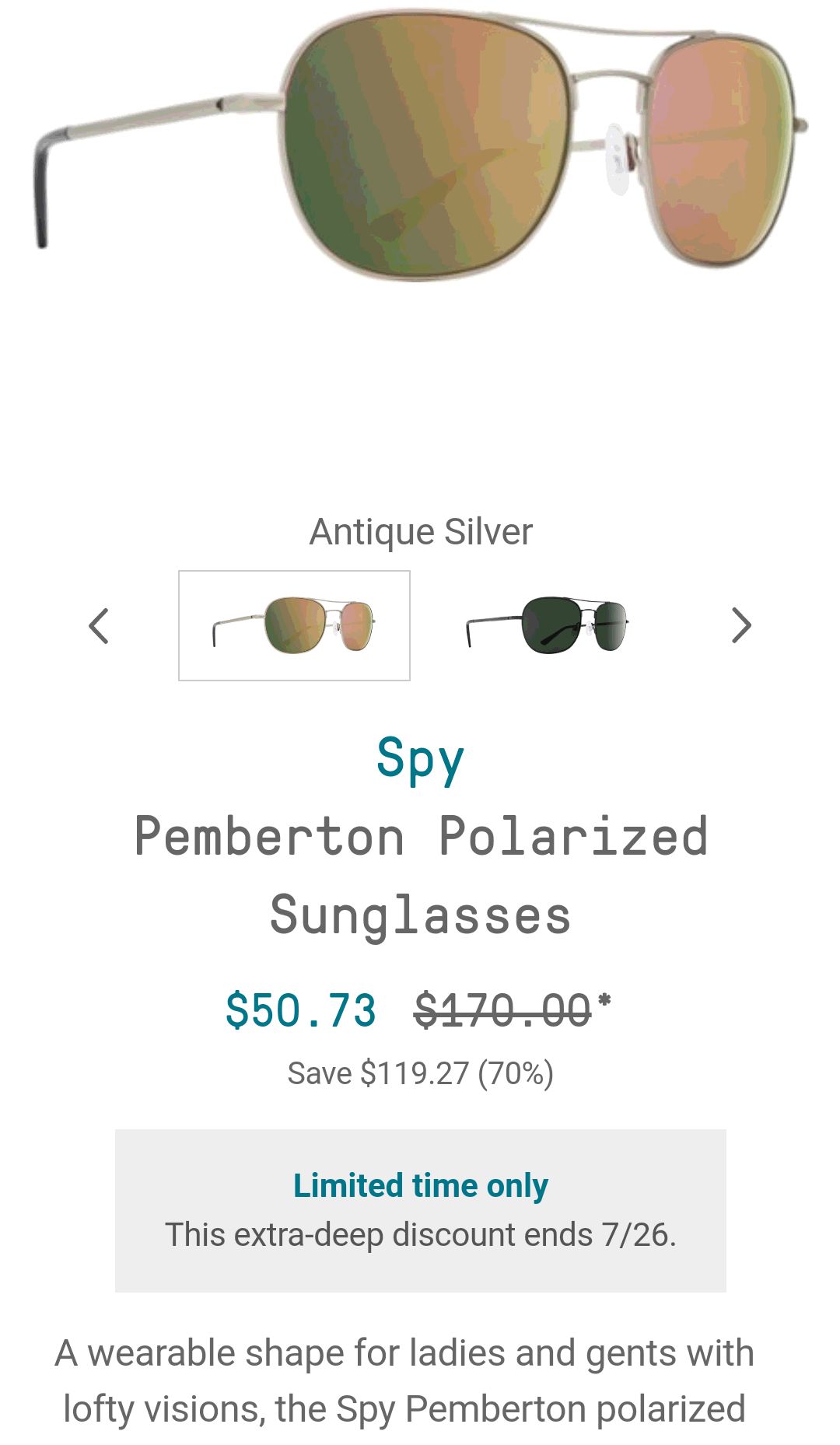 SPY太阳镜Spy Pemberton Polarized Sunglasses | REI Outlet