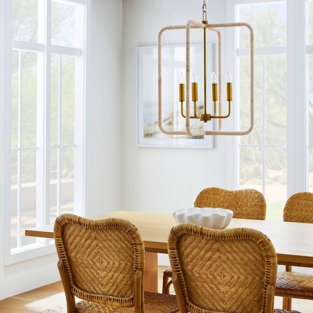 Rattan Lantern Ceiling Pendant Brass - Threshold™ Designed With Studio Mcgee : Target吊灯