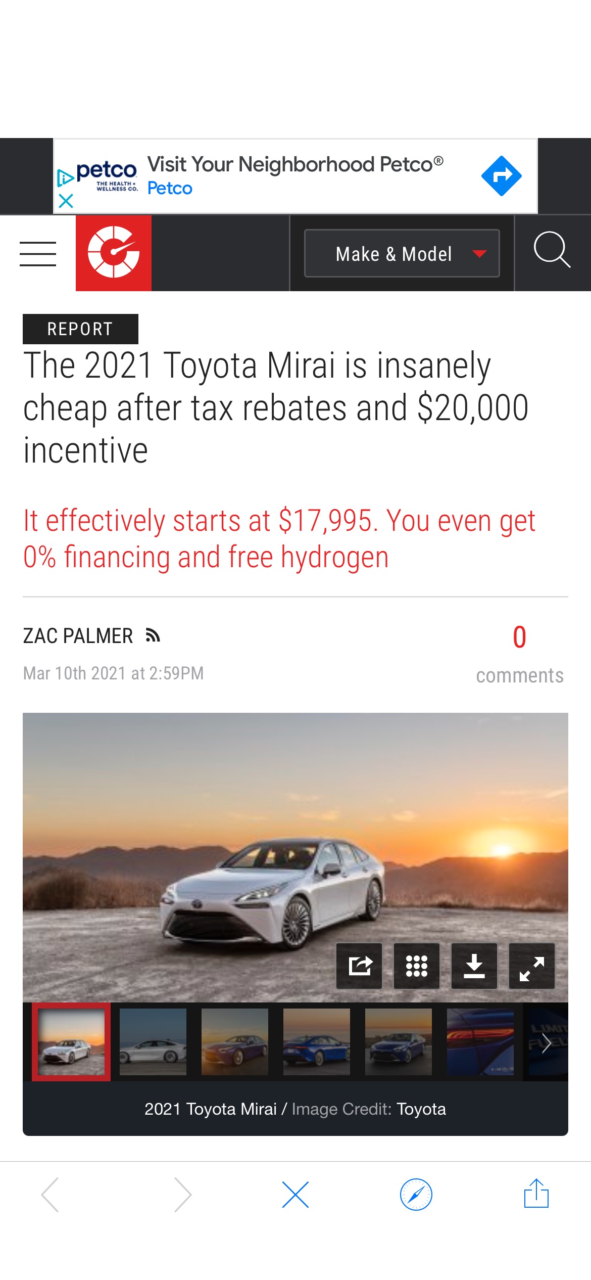 Mirai大甩卖The 2021 Toyota Mirai is insanely cheap after tax rebates and $20,000 incentive | Autoblog