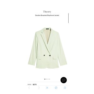 $273 Shop Theory Double-Breasted Boyfriend Jacket | Saks Fifth Avenue