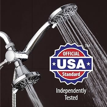 Amazon.com: AquaDance Total Chrome Premium High Pressure 48-setting 3-Way Combo for The Best of Both Worlds – Enjoy Luxurious 6-setting Rain Shower Head and 6-Setting Hand Held Shower Separately or To