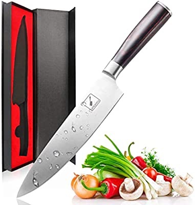 imarku Chef Knife 德国制造刀- Pro Kitchen Knife 8 Inch Chef's Knives High Carbon German Stainless Steel Sharp Paring Knife with Ergonomic Handle: Kitchen & Dining