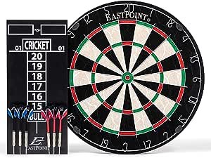 EastPoint Sports Official Size Dart Board Set with Dart Scoreboard