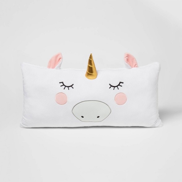 独角兽️长枕头Unicorn Body Pillow White - Pillowfort™ : Target