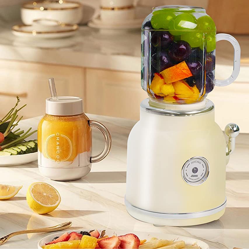 ECX 奶昔搅拌机Amazon.com: ECX Smoothie Blender Maker, Personal Blender for Shakes and Smoothies with 20.3 oz Tritan BPA-Free Travel Cup and Lid, Cream: Home & Kitchen
