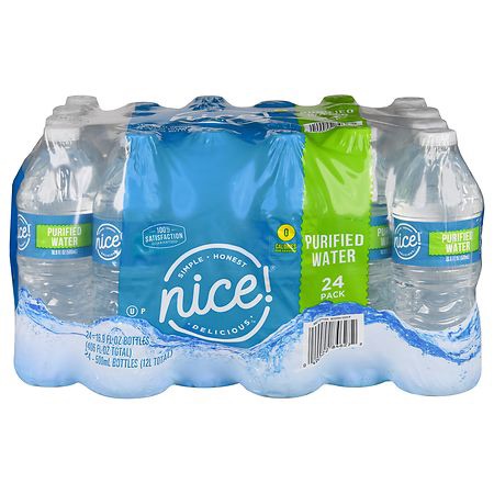Nice! Purified Water 500mL - 24 Pack | Walgreens八箱店取$17，相当于一箱$2。部分会员满20返20