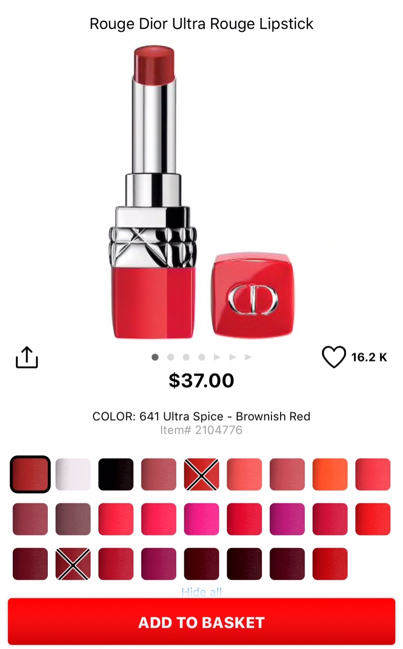 Rouge Dior Ultra Rouge Lipstick - 热门色号Ultra Spice补货啦