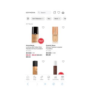 Foundations | Sephora 粉底8折
