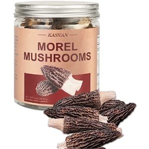 $11.99 Amazon.com: KASVAN Wild Dried Morel Mushrooms 野生羊肚菌 1 Ounce 罐裝原價$13.98現在特價$11.99