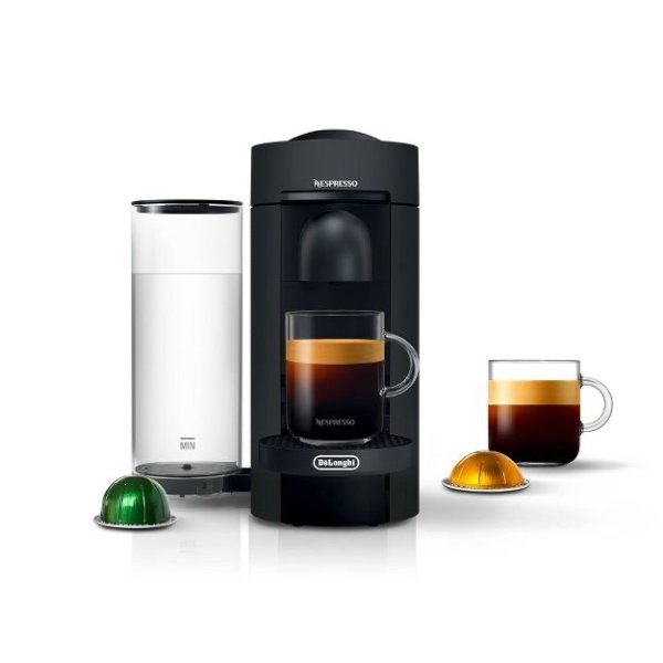 VertuoPlus Coffee Maker and Espresso Machine by DeLonghi Black Matte