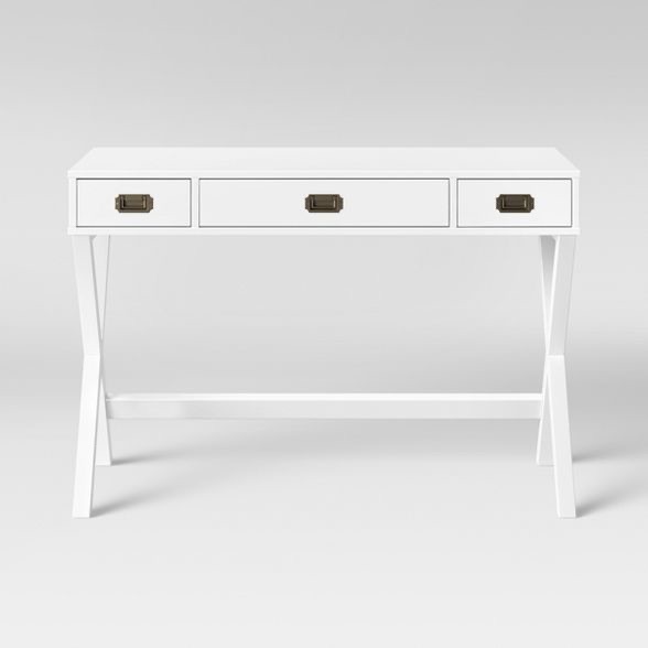 Campaign Wood Writing Desk With Drawers - Threshold™ : Target书桌