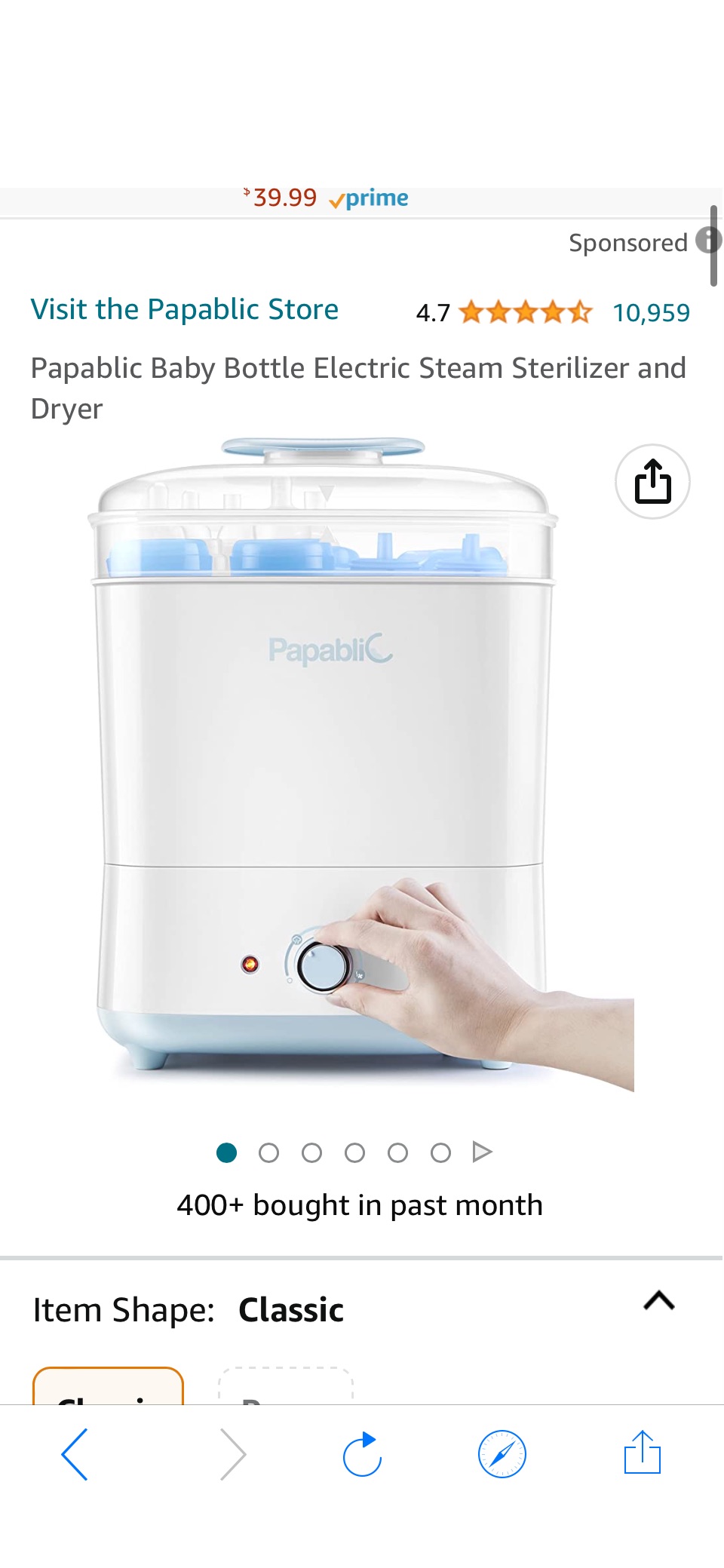 Amazon.com: Papablic 6-in-1 Baby Bottle Sterilizer and Dryer Pro : Baby原价98.99