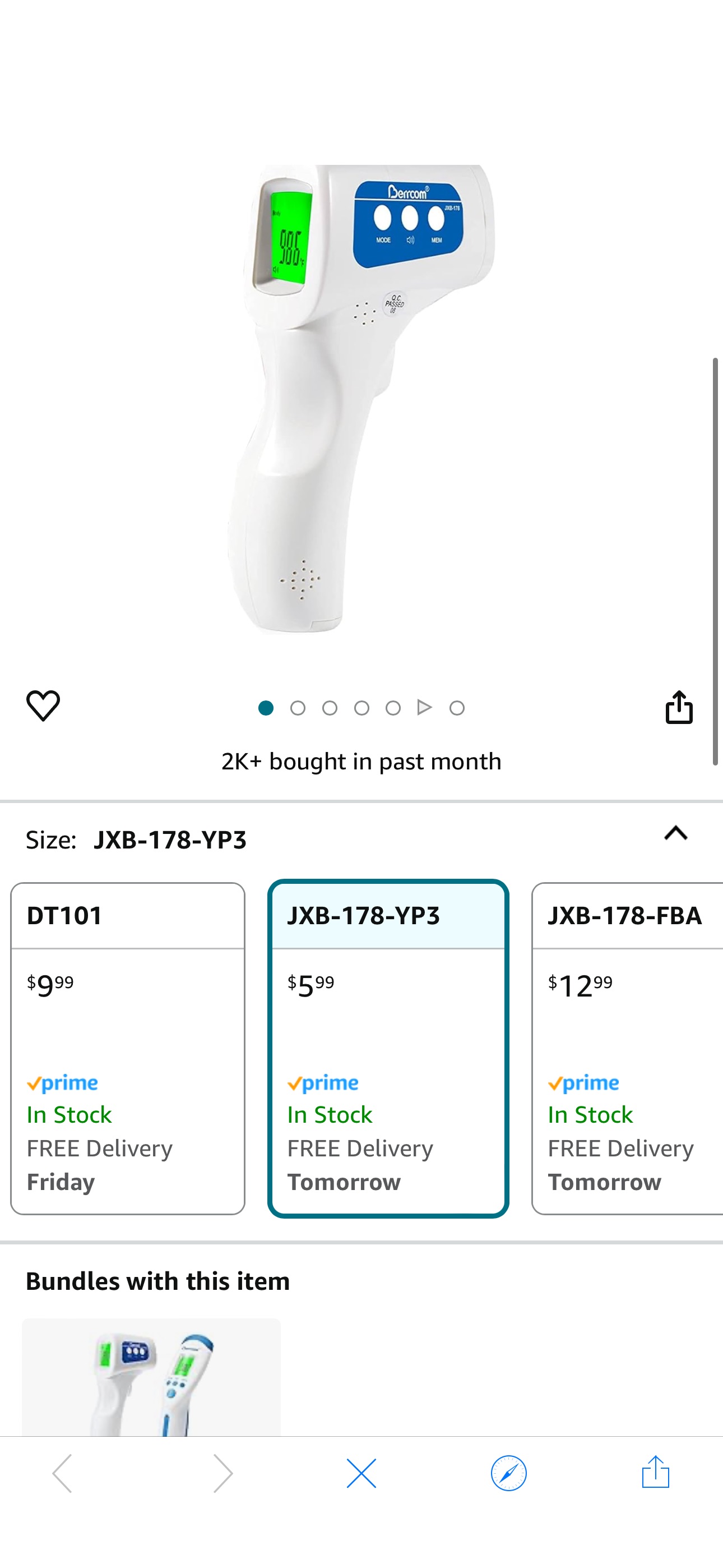 Amazon.com: Berrcom Digital Non Contact Infrared Forehead Thermometer Contactless Thermometer 3 in 1 for Kids Infant Adult Fever Check Thermometer Temperature Gun for Baby : Baby