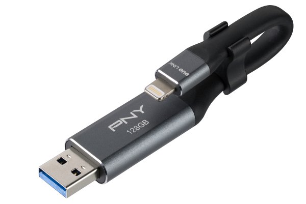128GB Duo Link USB 3.0 OTG Flash Drive for iPhone/iPad/PC