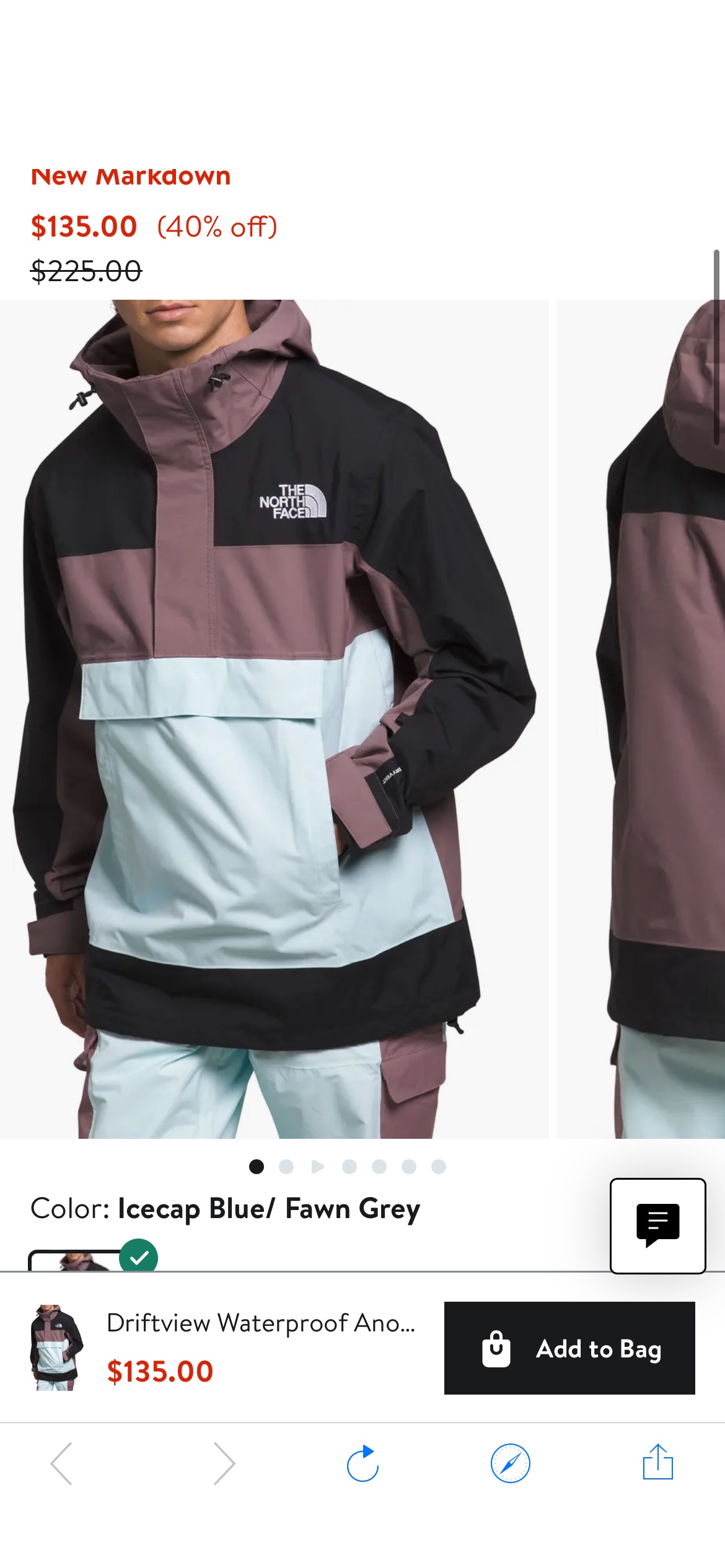 The North Face Driftview Waterproof Anorak | Nordstrom