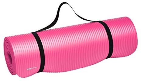 Amazon Basics 1/2-Inch 超厚防滑瑜伽垫 有带子
