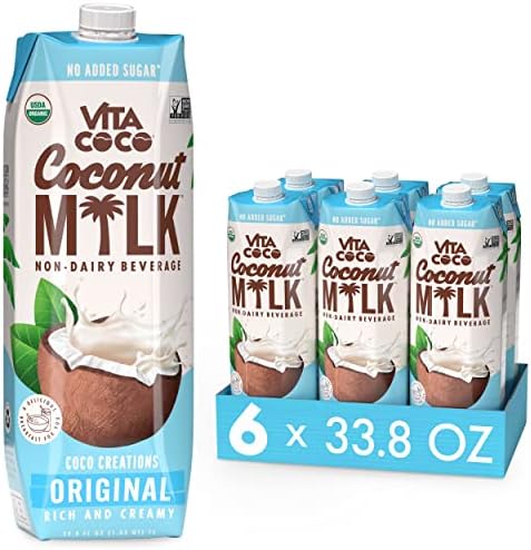 Amazon.com: Vita Coco Coconut Milk, Dairy-Free, Gluten-Free - 33.8 Fl Oz, Pack of 6 : 额外6折