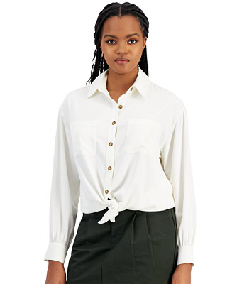 Bar III Women's Button-Down Shirt, Created for Macy's - Macy's