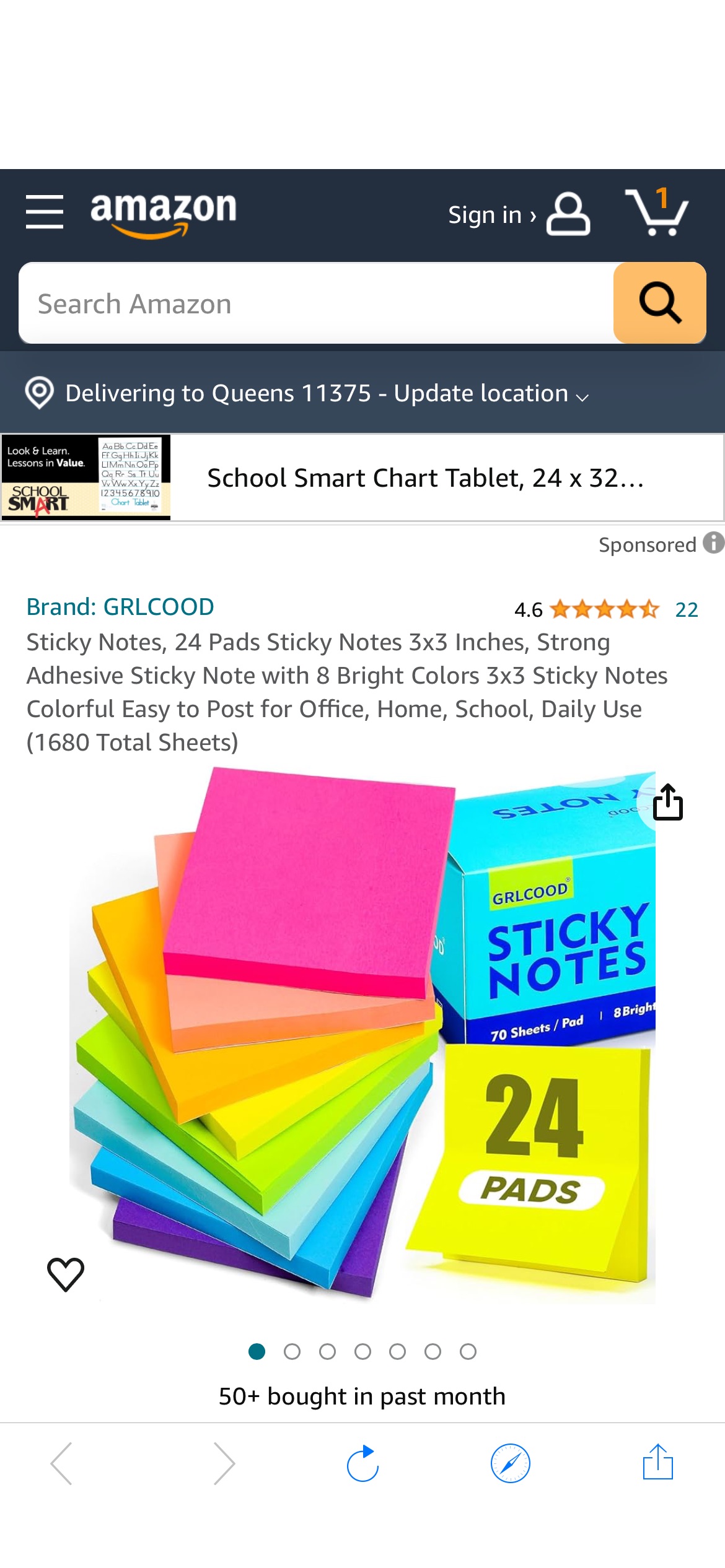 Amazon.com : Sticky Notes, 24 Pads Sticky Notes 3x3 Inches, Strong Adhesive Sticky Note with 8 Bright Colors 3x3 Sticky Notes Colorful Easy to Post for Office, Home, School, Daily Use (1680 Total Shee