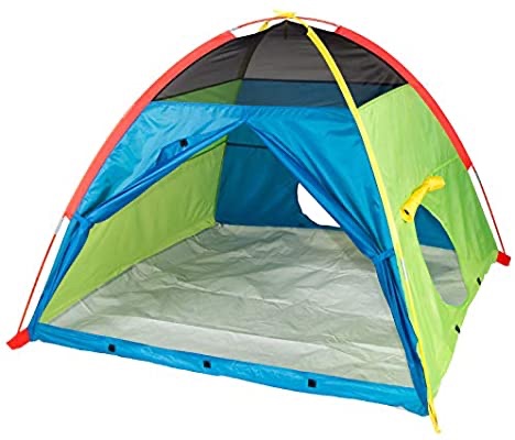 Amazon.com: Pacific Play Tents 40205 Kids Super Duper 4-Kid Dome Tent Playhouse, 58" x 58" x 46": Toys & Games小帐篷