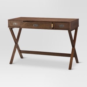 Threshold Campaign Wood Writing Desk with Drawers