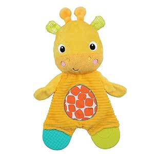 Amazon.com : Bright Starts Snuggle &amp; Teethe BPA-free Crinkle Teething Plush Baby Toy - Giraffe : Baby