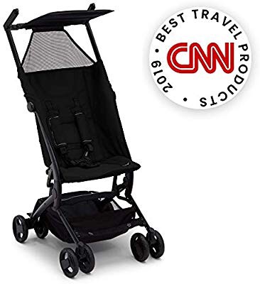 获奖婴儿车可上飞机。Amazon.com : The Clutch Stroller by Delta Children - Lightweight Compact Folding Stroller - Includes Travel Bag - Fits Airplane Overhead Storage - Black : Gateway