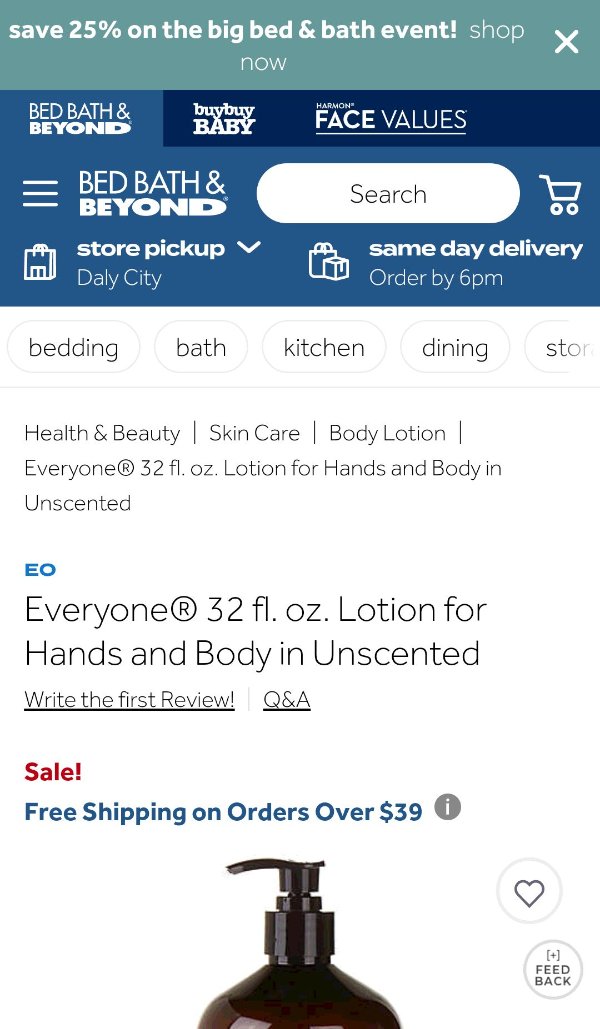 Everyone® 32 fl. oz. Lotion for Hands and Body in Unscented | Bed Bath & Beyond