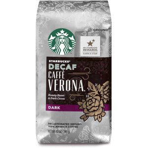 Starbucks Verona 低咖啡因深焙咖啡粉 12oz 6包