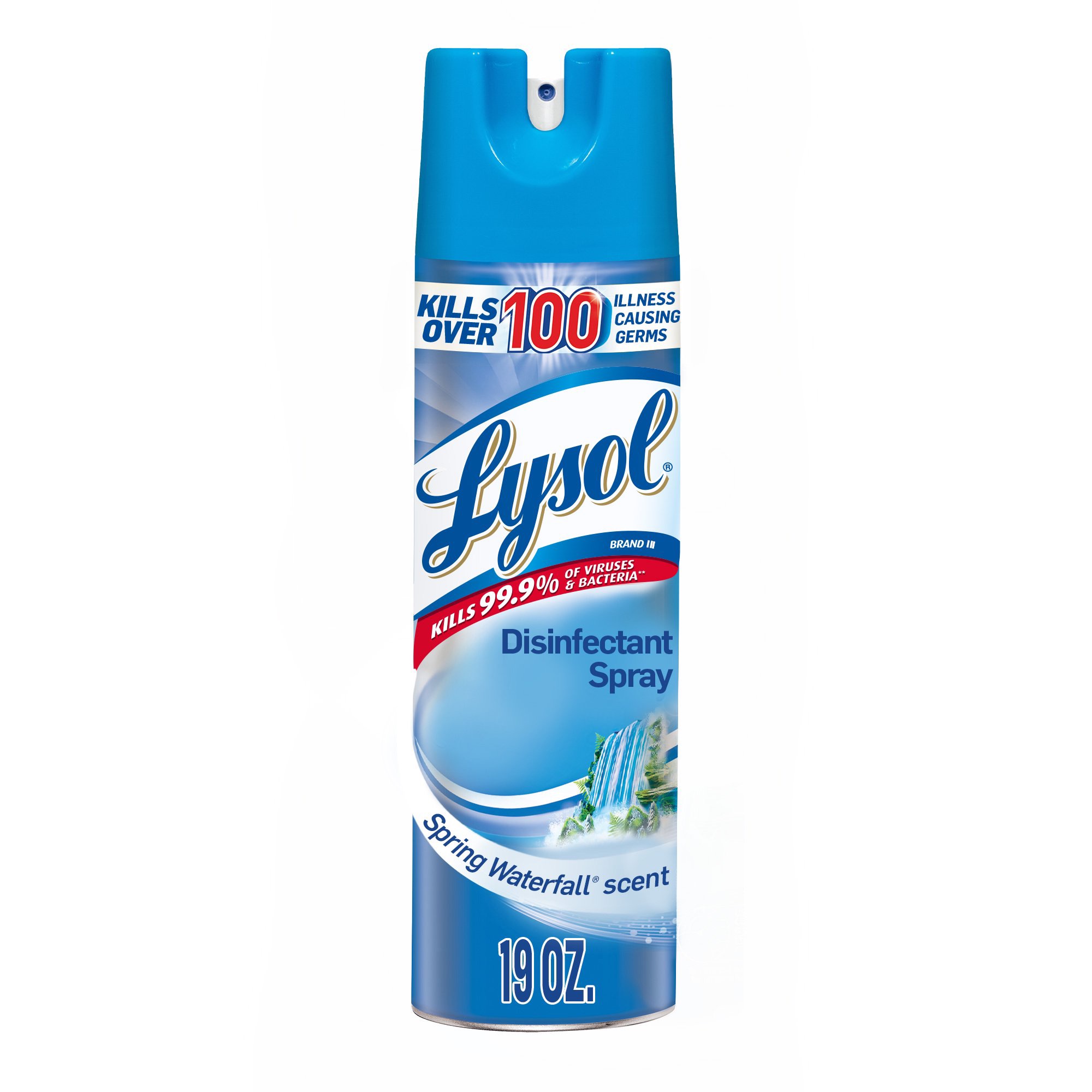 消毒喷雾Lysol Disinfectant Spray, Spring Waterfall, 19oz, Kills Germs - Walmart.com - Walmart.com