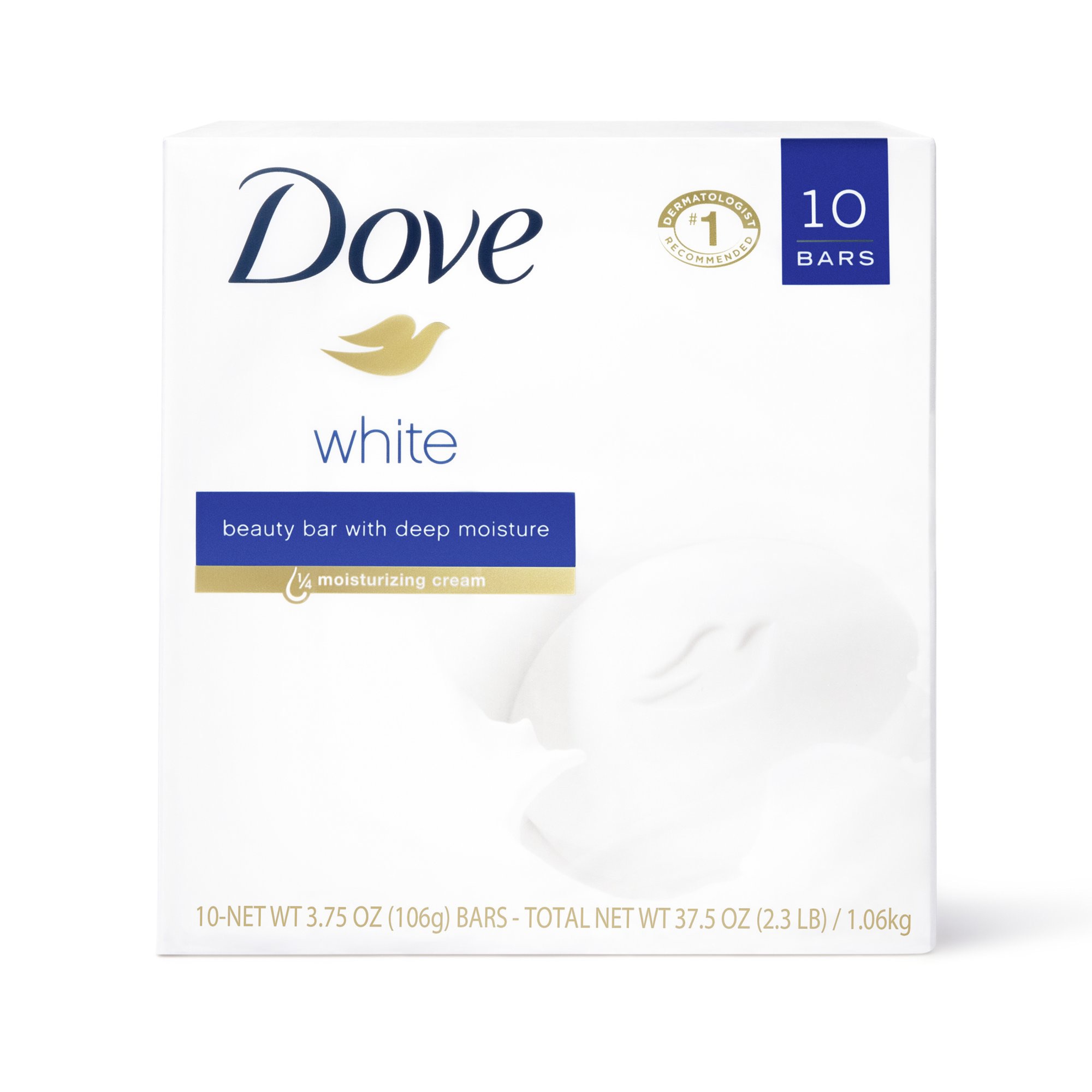 Dove 香皂 White 3.75 oz 10 Bars - Walmart.com - Walmart.com