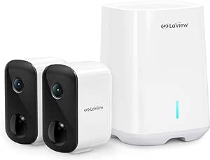Amazon.com : LaView 3MP Wireless Camera for Home/Outdoor Security (2 Pack), 2K Battery Powered WiFi Camera with Night Vision, 270-Day Battery Life 