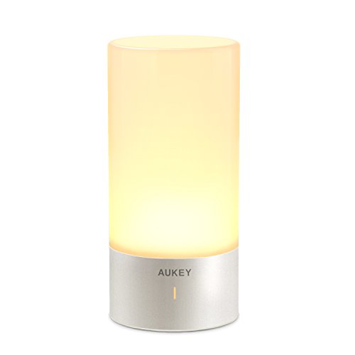AUKEY Table Lamp, Touch Sensor Bedside Lamps 台灯+ Dimmable Warm White Light & Color Changing RGB for Bedrooms - - Amazon.com