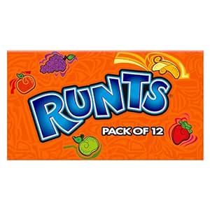 Amazon.com : Wonka Runts Hard, Chewy &amp; Fruity Candy, 5 Ounce Theater Candy Boxes (Pack of 12) : Hard Candy : Everything Else