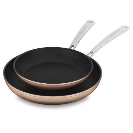 Kitchenaid Hard Anodized Nonstick 10" And 12" Skillets Twin Pack, Toffee Delight 不沾锅 2件套