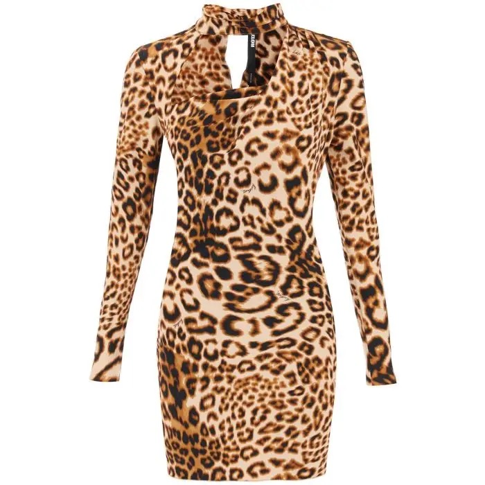 ROTATE leopard printed jersey mini dress - Woman | Residenza 725