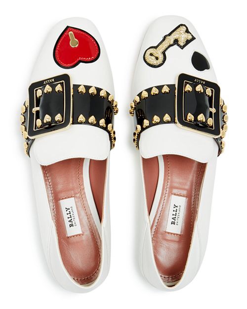 Bally Women's Janelle Embellished Leather Smoking Slippers 经典限定款