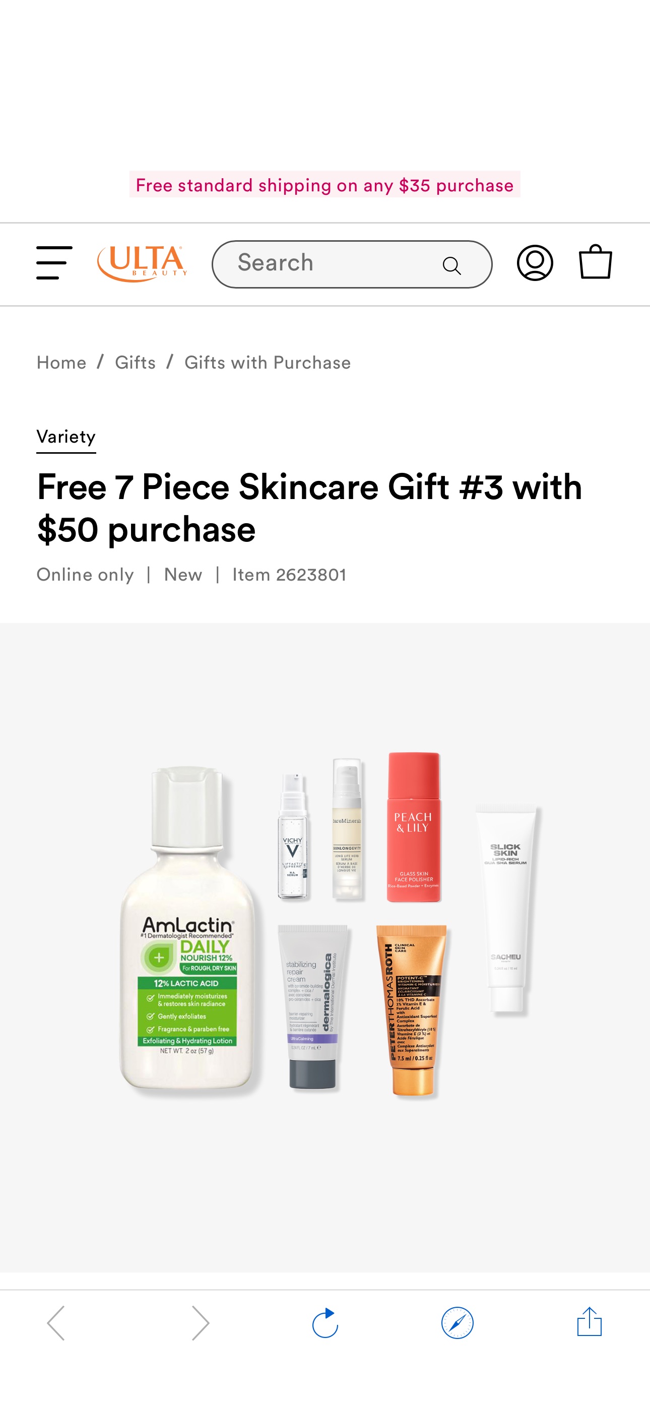 Free 7 Piece Skincare Gift #3 with $50 purchase - Variety | Ulta Beauty