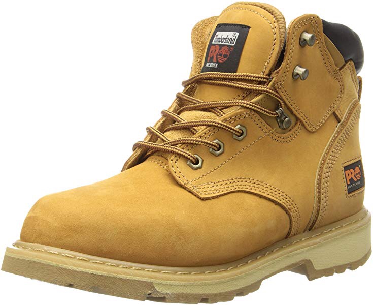 添柏岚PRO系列软头大黄靴Timberland PRO Men's Pitboss 6" Soft-Toe Boot,Wheat,12 W: Shoes