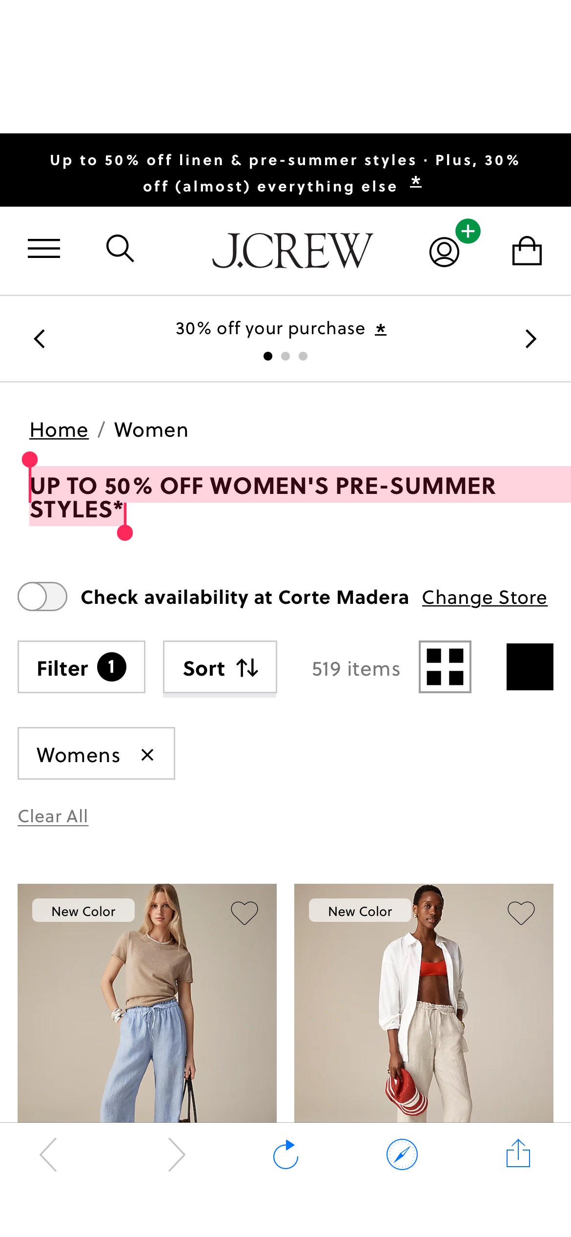 UP TO 50% OFF WOMEN'S PRE-SUMMER STYLES*
