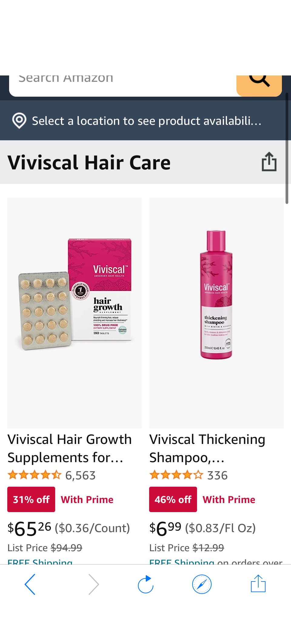 Viviscal Hair Care促销6.99起