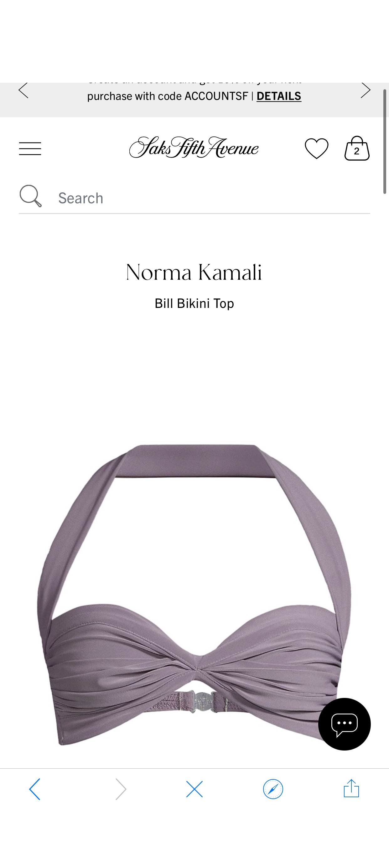 Shop Norma Kamali Bill Bikini Top | Saks Fifth Avenue
泳衣