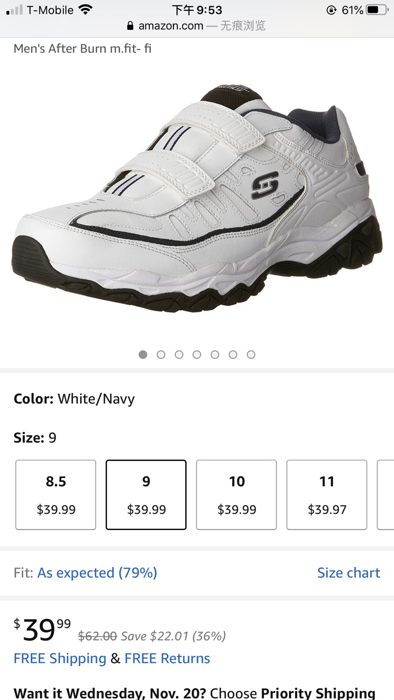 Amazon.com | Skechers男记忆棉运动鞋 各种码基本都这样价