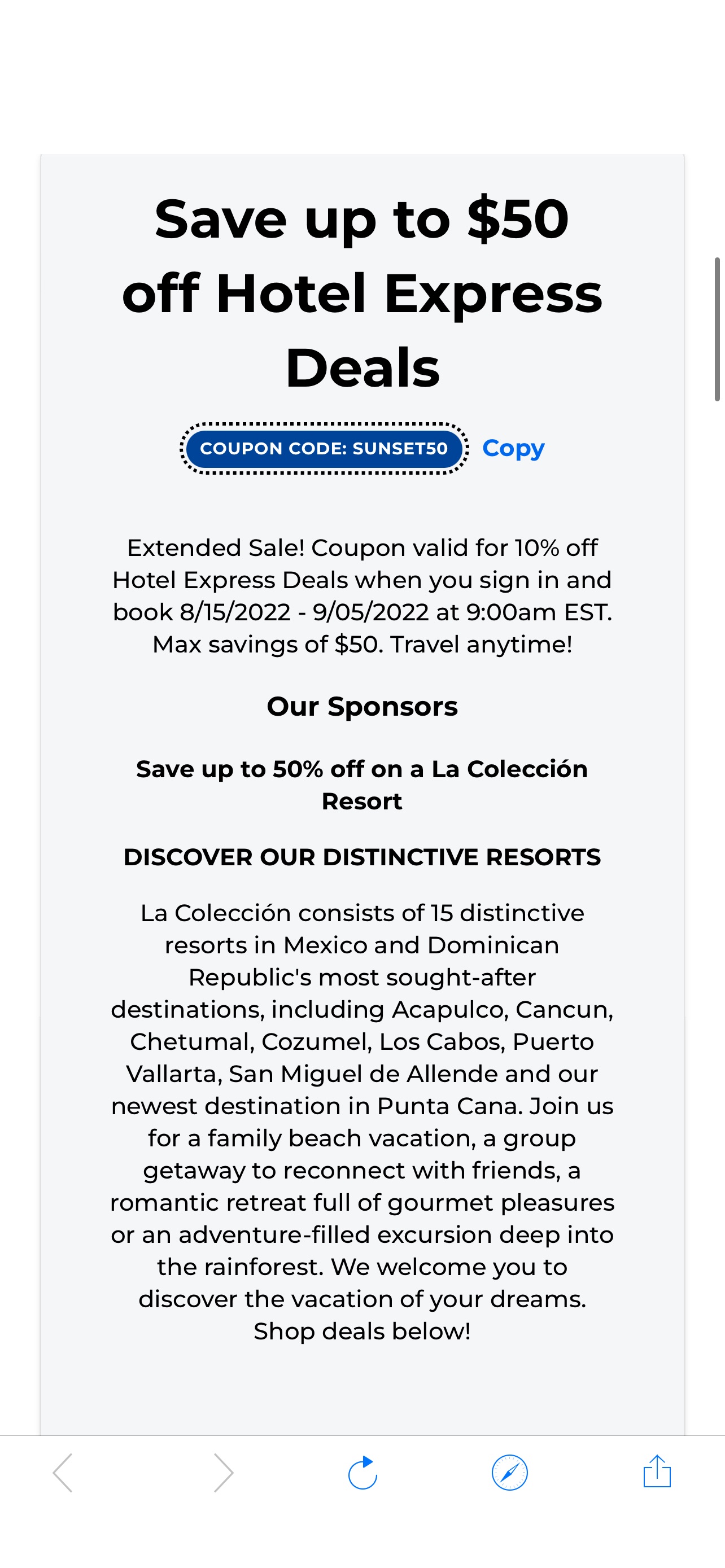 Priceline - Save up to $50 off Hotel Express Deals