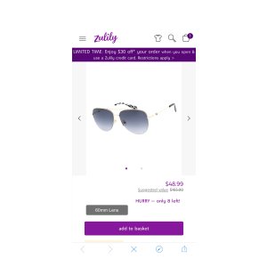 $48.99 Kate Spade New York Black & Gray Gradient Aviator Sunglasses | Best Price and Reviews | Zulily