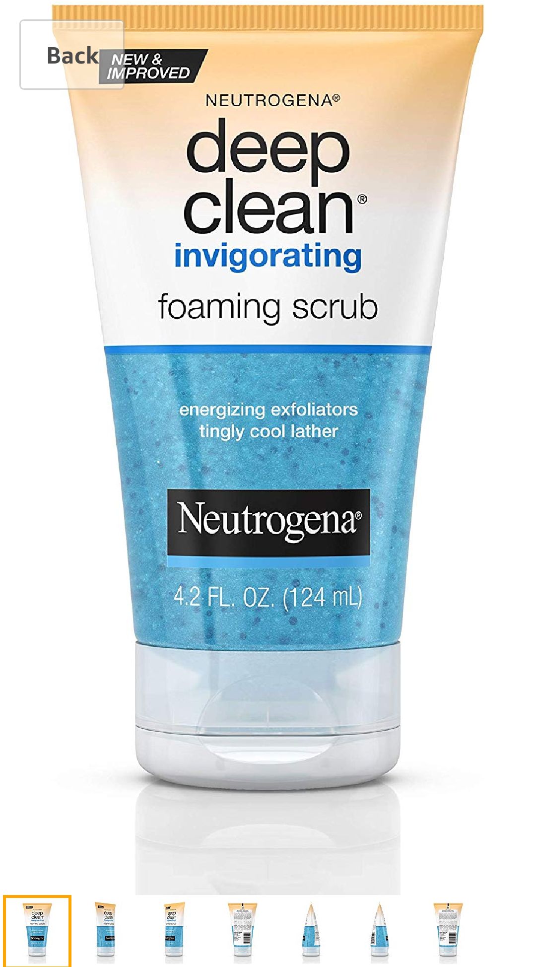Amazon.com: Neutrogena Deep Clean Invigorating Foaming Face Scrub with Glycerin, Cooling & Exfoliating Face Wash to Remove Dirt, Oil & Makeup, 4.2 fl. oz: Beauty洗面奶