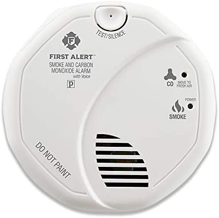 First Alert 供电报警器 SCO5CN 组合烟雾和一氧化碳探测器，电池供电，1个，白色