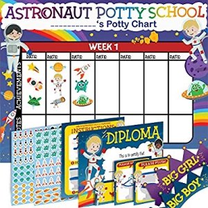 Potty Training Chart for Toddlers Kids Space Design Sticker Chart 4Week Reward Chart