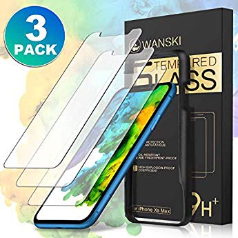 Amazon苹果手机最新款屏幕保护膜Ailun for Apple iPhone 11 Pro Max/iPhone Xs Max Screen Protector 3 Pack 6.5 Inch